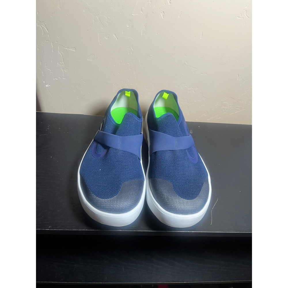 OOFOS OOLALA Navy Blue Comfort Slip On Men Sport Recovery Sandals M10 EU43